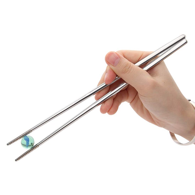 Devico Chopsticks, Metal Chopsticks, 18/10 Stainless Steel Chopstick Set, Reusable, Dishwasher Safe (5 pairs) - Image 2
